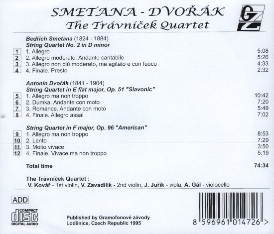 Smetana & Dvořák - The Trávníček Quartet